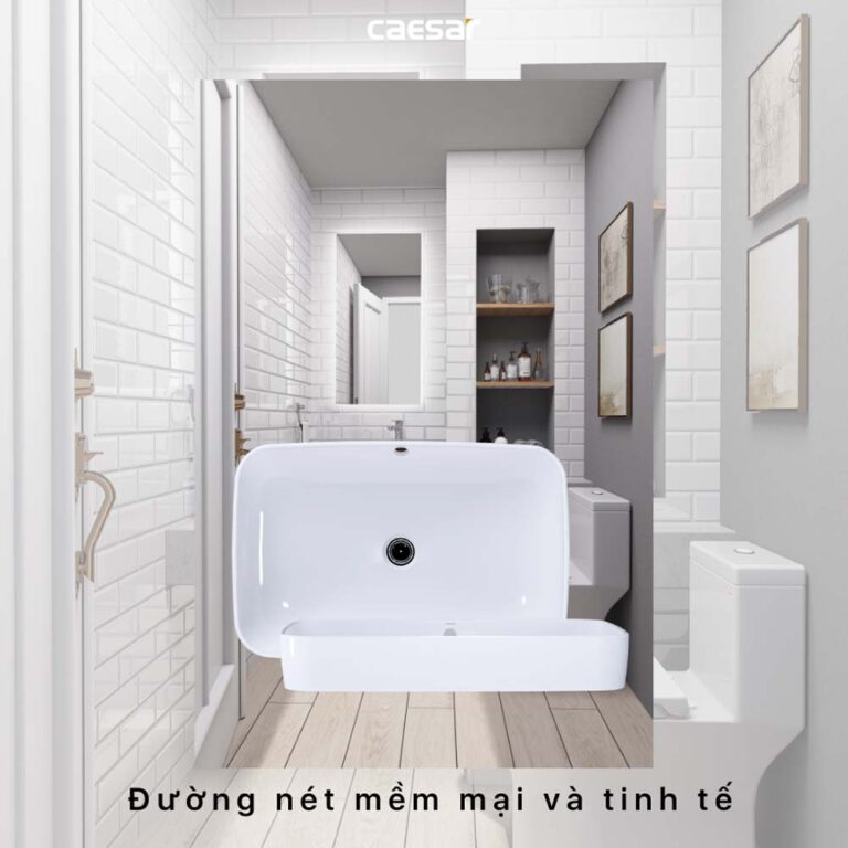 Chậu lavabo đặt bàn CAESAR L5262 - Ảnh 7