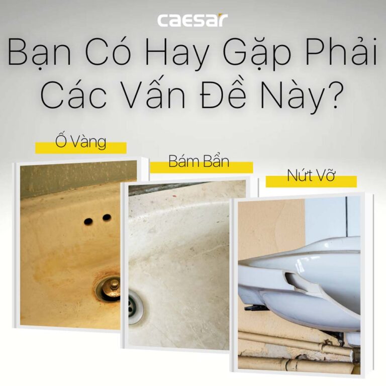 Chậu lavabo treo tường CAESAR LF5263 PF2463 chân lửng - Ảnh 4