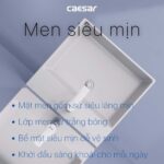 Chậu lavabo treo tường CAESAR LF5263 PF2463 chân lửng - Ảnh 7