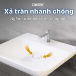 Chậu lavabo treo tường CAESAR LF5370 PF2463 chân lửng - Ảnh 6