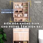 Tủ gương CAESAR EM1160W7V treo tường - Ảnh 4