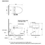 bản vẽ kích thước Bồn cầu thông minh TOTO MS857DW18 nắp rửa điện tử TCF23710AAA