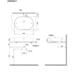 bản vẽ kích thước Chậu lavabo đặt bàn TOTO LW896JW/F#MDR