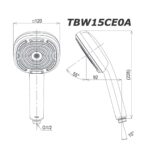 bản vẽ kích thước Tay sen tắm TOTO TBW15CE0A massage 4 chế độ