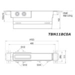 bản vẽ kích thước Van âm tường TOTO TBN11BC0A 2 đường nước