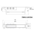 bản vẽ kích thước Van âm tường TOTO TBN11DC0A 3 đường nước