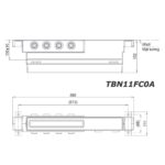 bản vẽ kích thước Van âm tường TOTO TBN11FC0A 4 đường nước
