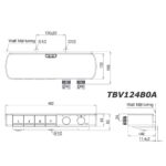 bản vẽ kích thước Vòi sen tắm TOTO TBV124B0A nhiệt độ