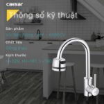Vòi rửa bát CAESAR K695CV nóng lạnh - Ảnh 2