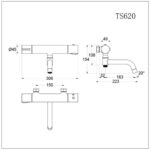 Vòi sen tắm CAESAR TS620 nhiệt độ - Ảnh 2