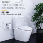 Bồn cầu 2 khối CAESAR CD1342 nắp êm - Ảnh 3