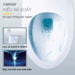 Bồn cầu 2 khối CAESAR CD1342 nắp êm - Ảnh 4