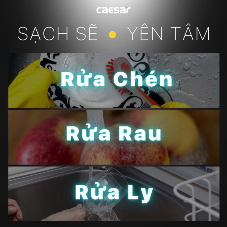 Vòi rửa bát CAESAR K695CV nóng lạnh - Ảnh 5