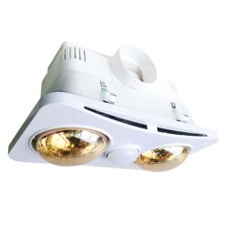 Đèn sưởi KOHN BK02G BK02GR âm trần 2 bóng