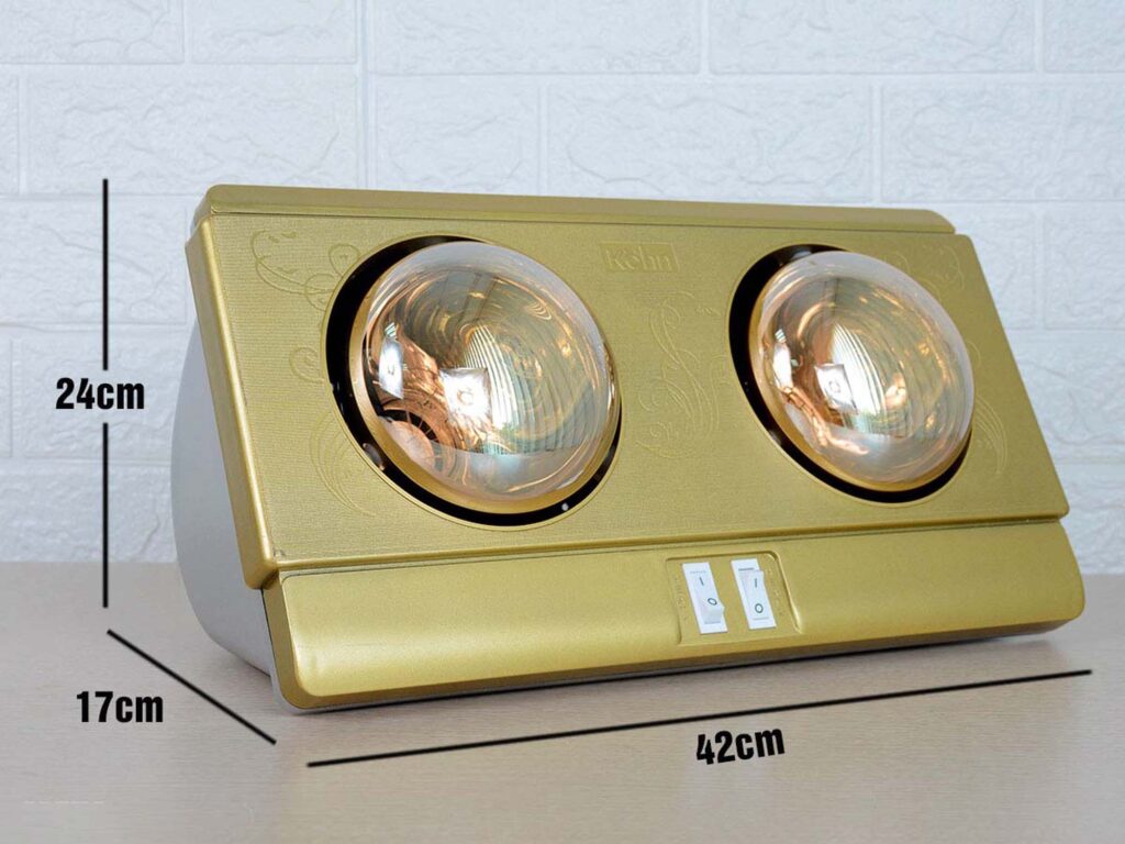 kich thuoc Den suoi KOHN KP02G treo tuong 2 bong