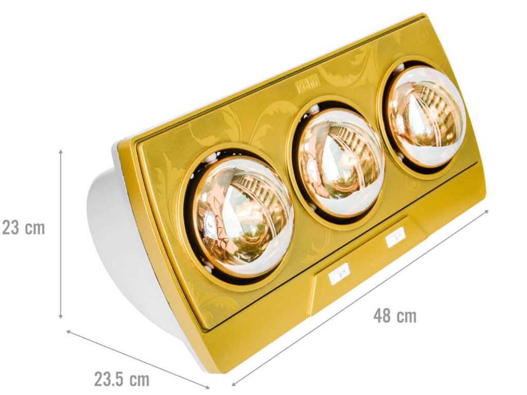 kich thuoc Den suoi KOHN KP03G treo tuong 3 bong