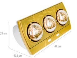 Đèn sưởi KOHN KP03G treo tường 3 bóng - Ảnh 2