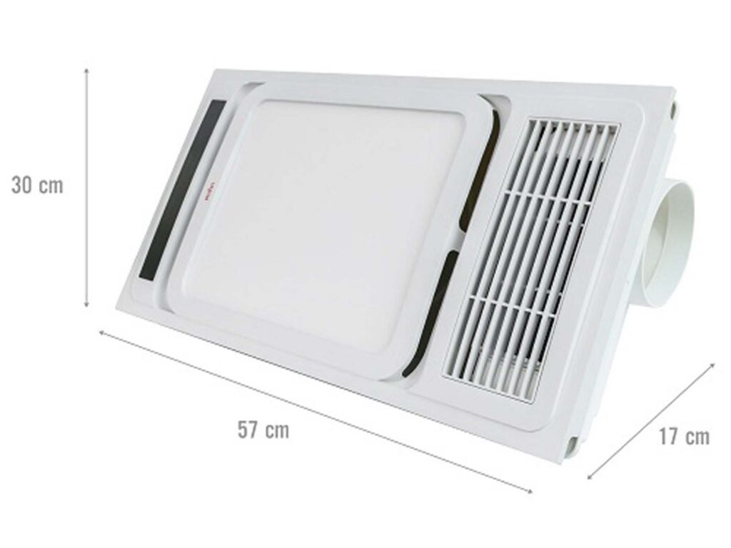 kich thuoc Quat suoi nha tam KOHN PT02G am tran da nang