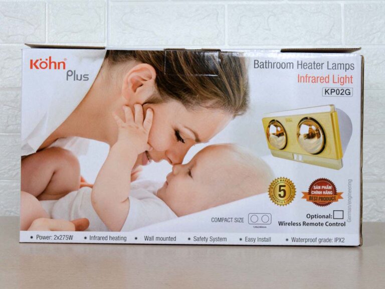 Đèn sưởi KOHN KP02G treo tường 2 bóng - Ảnh 3