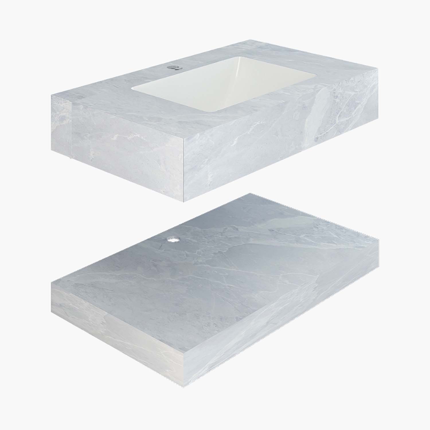 Bộ bàn đá lavabo VIGLACERA US8-9GP01 2 tầng