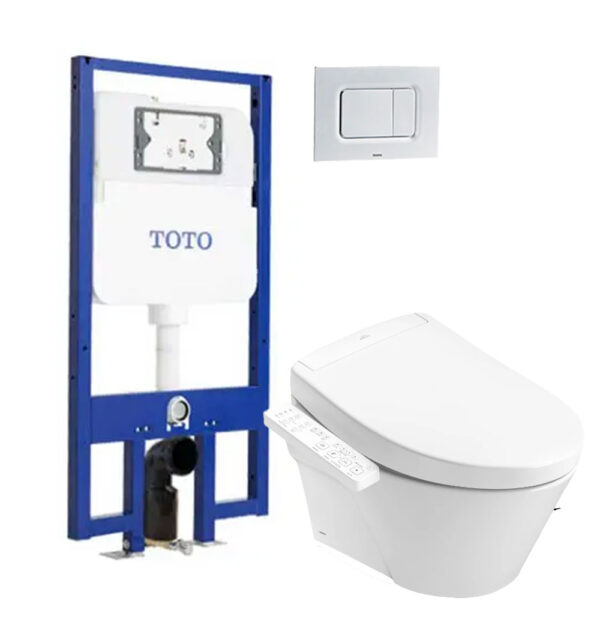 Bồn cầu thông minh TOTO CW822REA TCF33461GAA WH172AT TCA465 MB170P#SS nắp rửa điện tử