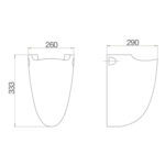 Chân chậu lavabo VIGLACERA BS503 lửng treo tường - Ảnh 2